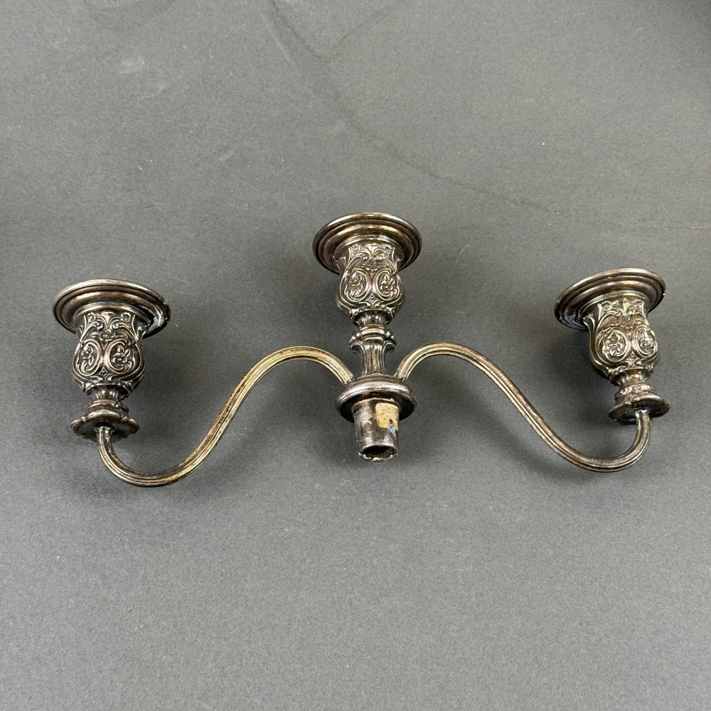 Vintage Candelabra Branches 3-Light Arms Gothic Dark Academia Set of 2 - Picture 6 of 7